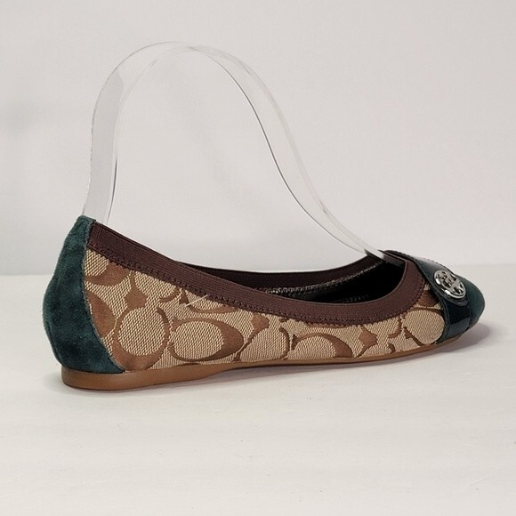 Coach Green/Brown Chelsey Ballet Flats - Picture 5 of 6